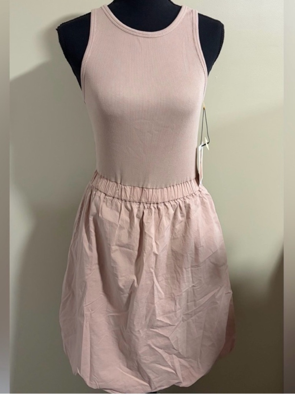 NWT Nation LTD Sadelle Mixed Media Bubble Skirt Dress - Small